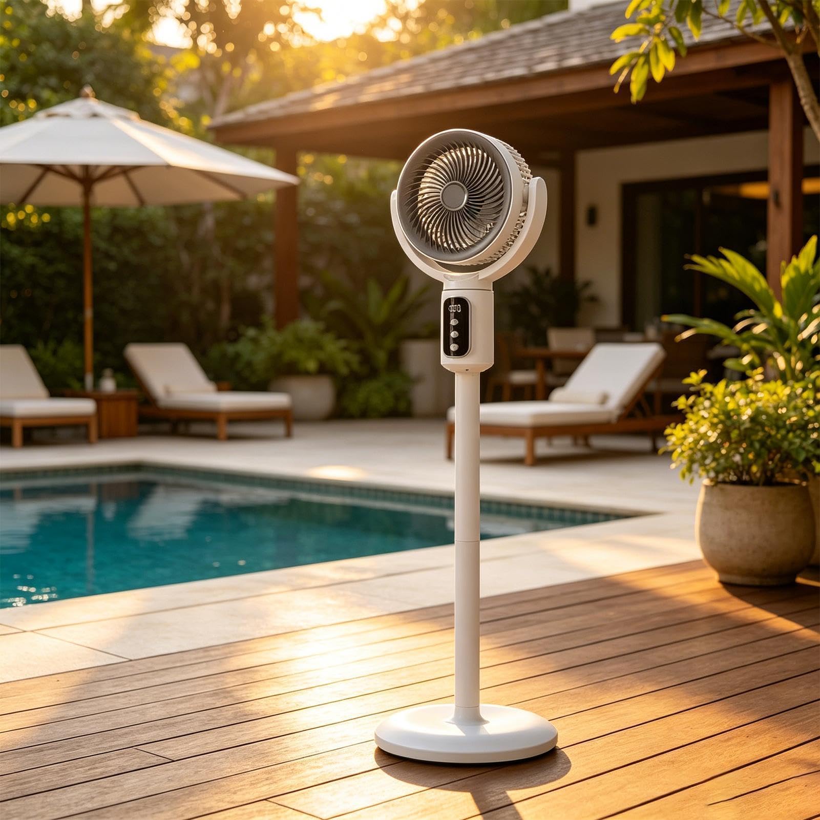 Generico Ventilatore A Piantana Oscillante Display Altezza 5 Velocità | Ventilatore a piedistallo per uso domestico per proprietari di case, inquilini, uffici, dormitori, camere da , studio