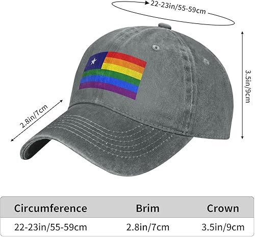 Miniatura 6 de LIFANGMI Bonnie Blue Pride Rainbow LGBT Flag Baseball Cap for Men Women Hats Adjustable Vintage Cowboy Hat Dad Caps