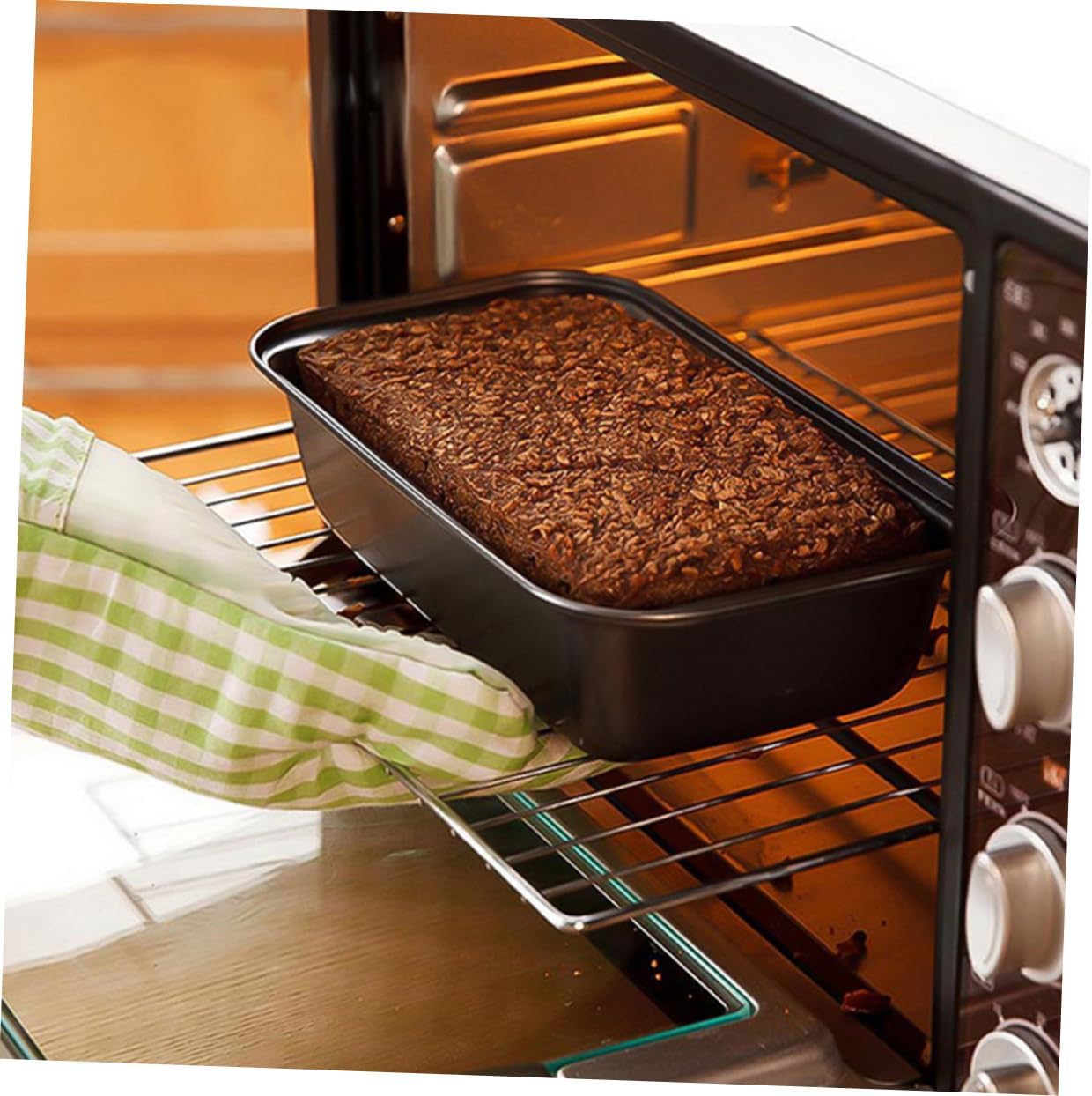 1 Set Nonstick Bakeware Versatile Baking Pans for Cakes Cookies and Roasting Black Finish for Home Baking and Cooking