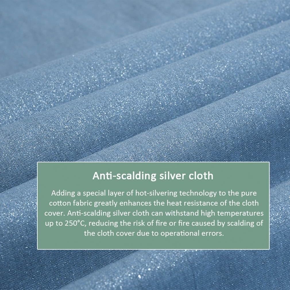 Ironing Board Cover with Pad, Heat-Resistant Cotton Iron Adjustable Drawstring, Extra Thick Padding for Standard 96x33 cm (37.5x13 inch) Boards, Stylish Design