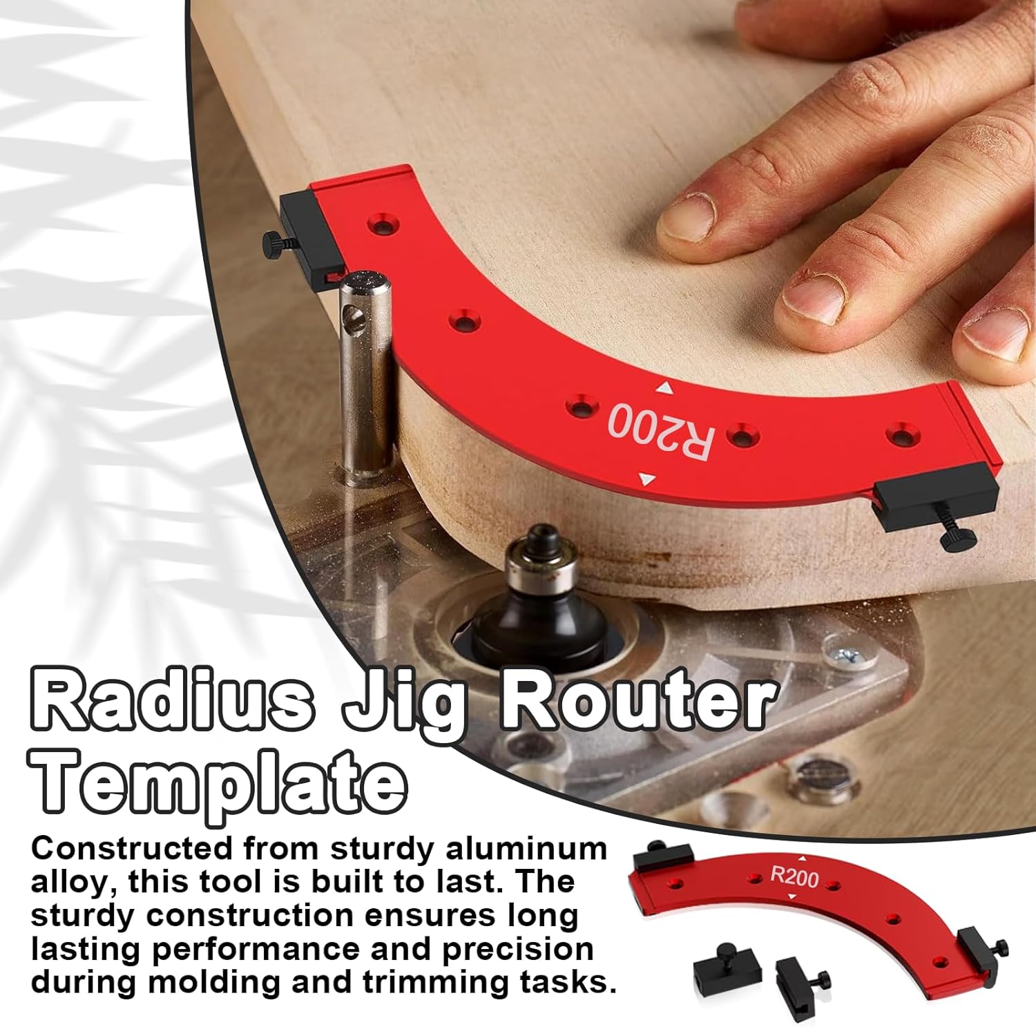 Woodworking Round Corner Radius Templates, Radius Corner Jigs for Wood Working, Woodworking Tools Round Corners, Radius Jig Router Templates Corner Radius Routing Templates, Router Radius Jig, R200