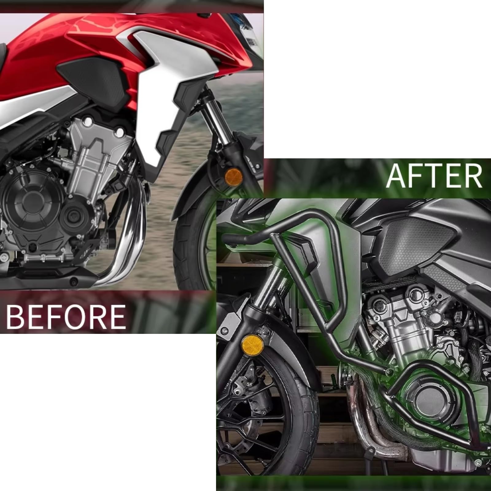 Paraurti Compatibile Con Cb500X 2019-2023 Moto Superiore Crash Bars Protezione Motore Telaio Paraurti Protezione Anticaduta Race Rail