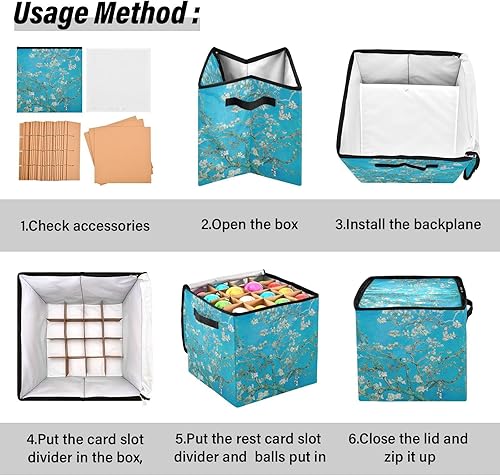 Miniatura 5 de QwThum Caja de almacenamiento de adornos navideños con tapas, organizador de decoración de Navidad duradero resistente al agua, contenedor con