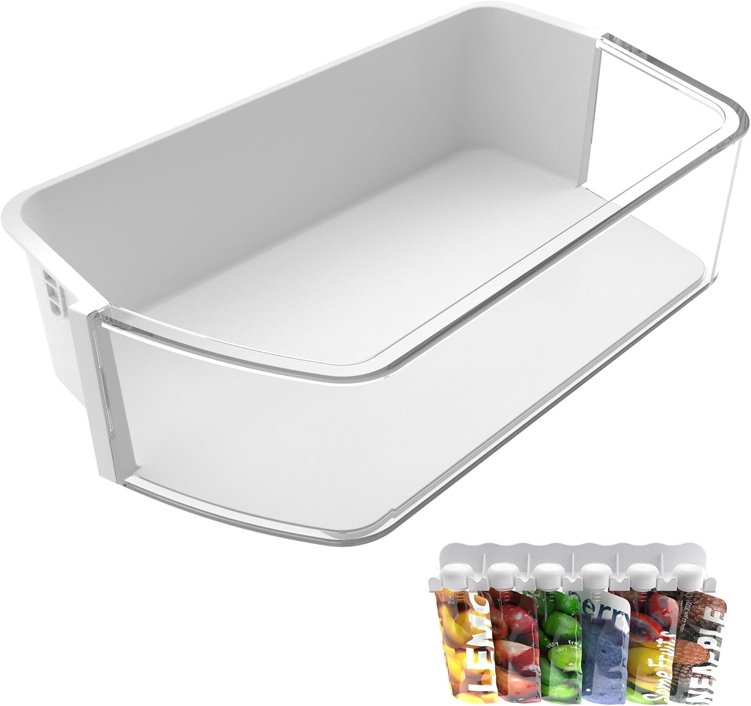 DA97-12650A Fridge Door Shelves Bin (Right Upper) Compatible with Sam-sung Refrigerator Door Shelf Replacement RF260 RF261 RF263 Fit for Sam-sung Refrigerator Parts DA63-06963 DA63-07104A