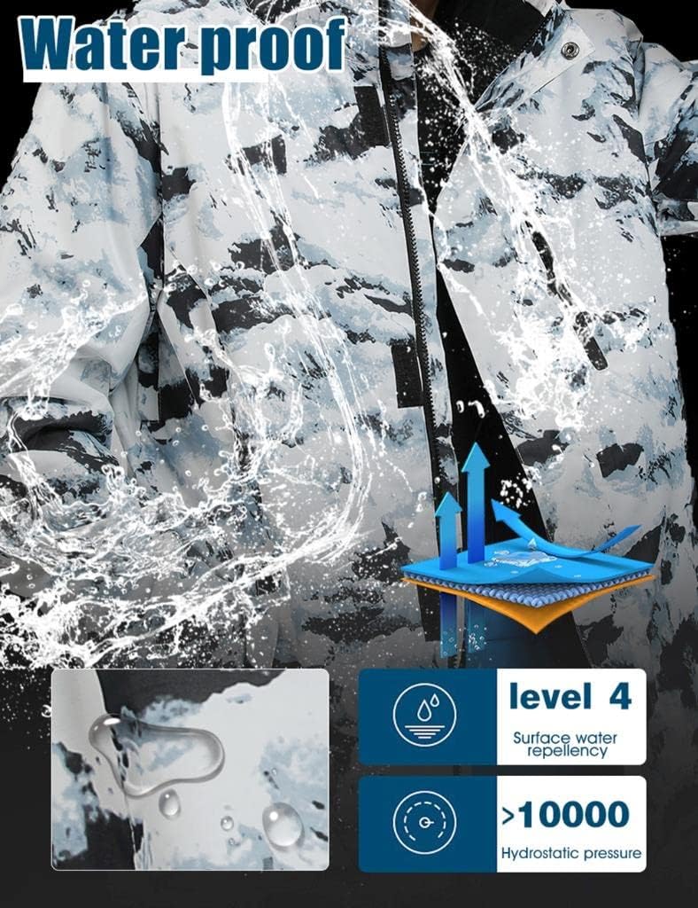 RIUIYELE Men Ski Jacket Ski Pants Winter Warm Windproof Waterproof Outdoor Sports Snowboarding Ski Coat Trousers Ski Suit - Image 6