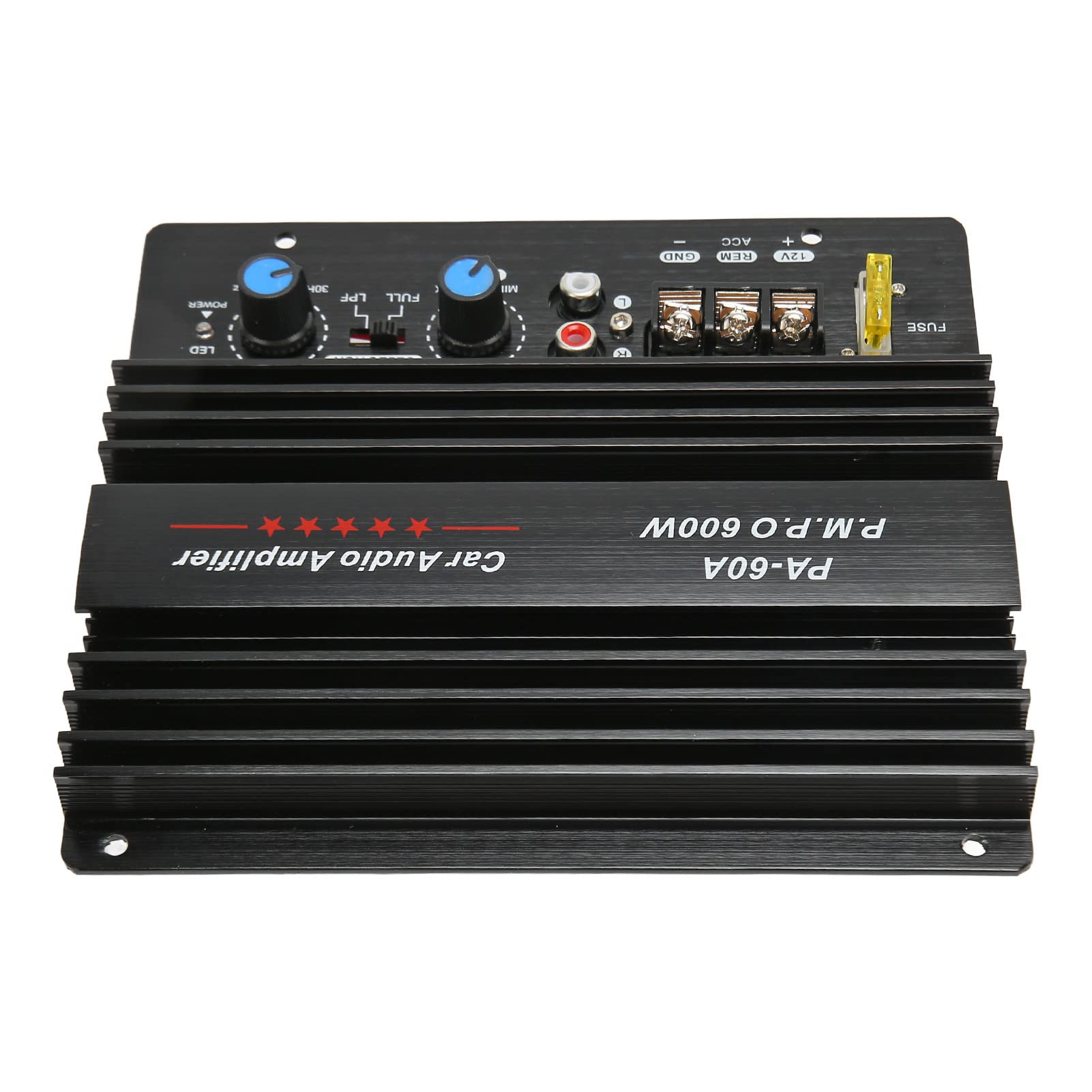 Tablero del Amplificador de Potencia de Sonido del Coche, Tablero del Amplificador del Coche 12V, Audio de Alta Potencia, Amplificador Expuesto del Subwoofer 600W, Amplificador de