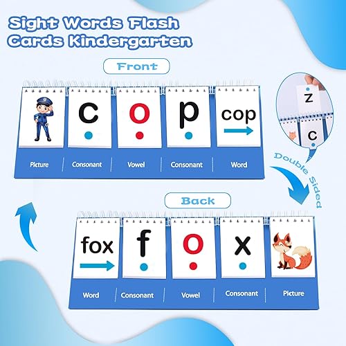 Miniatura 2 de CVC Word Games - Juegos de fonética, palabras de vista, tarjetas flash para jardín de infantes, preescolar jardín de infantes de primer y segundo