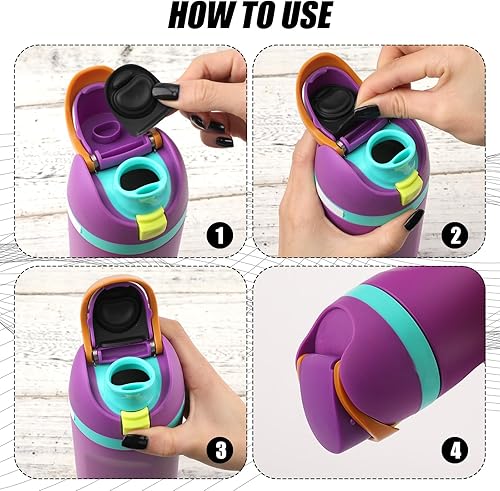 Miniatura 9 de 4 tapones de repuesto compatibles con Owala FreeSip de 24 onzas y 32 onzas, junta de tapa superior de botella para Owala de 19243240 onzas, junta de