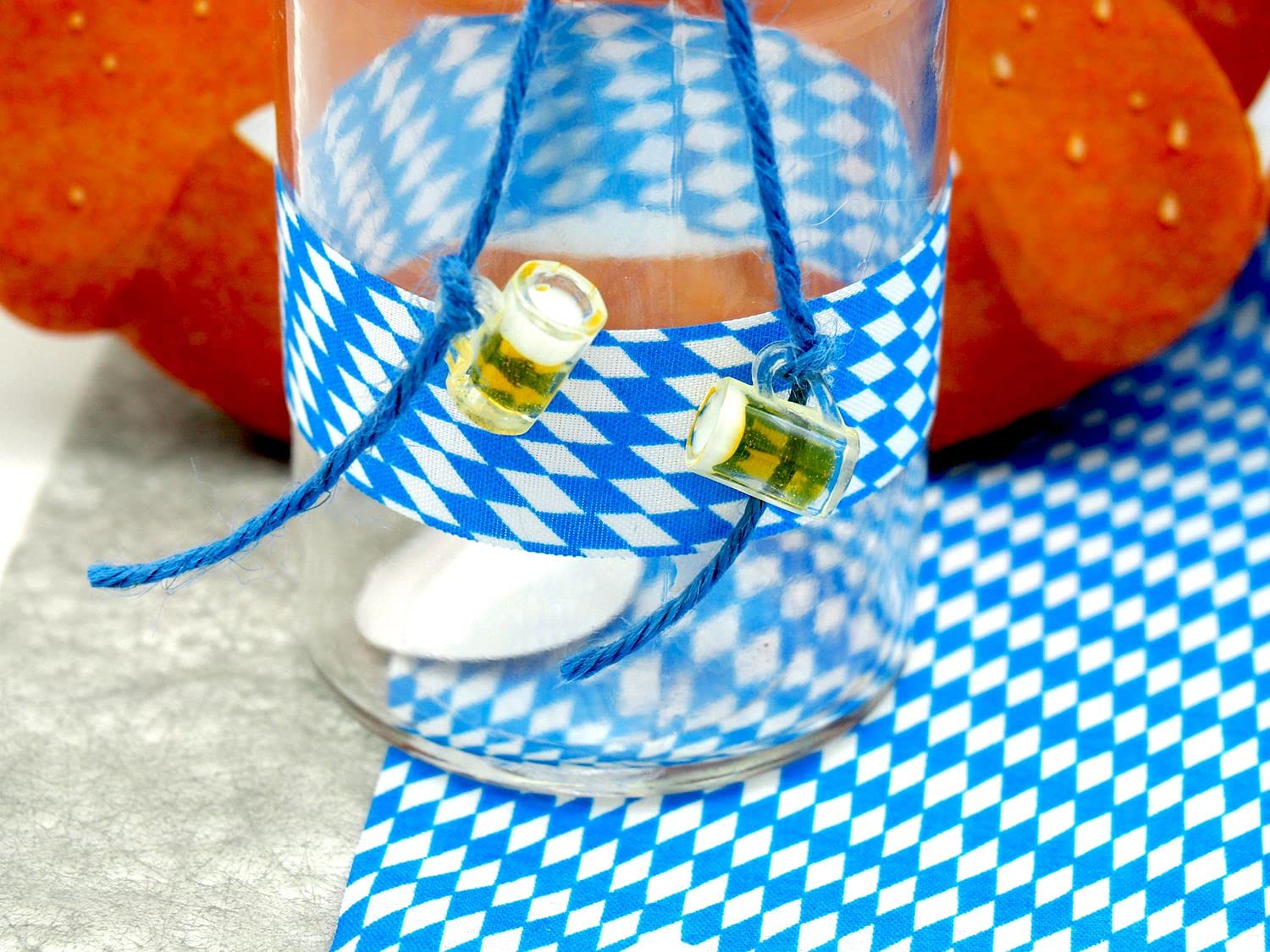 ZauberDeko Oktoberfest Tischdeko Brezel Bierkrug Bayrisch Blau Geburtstag Party Deko Mottoparty Set