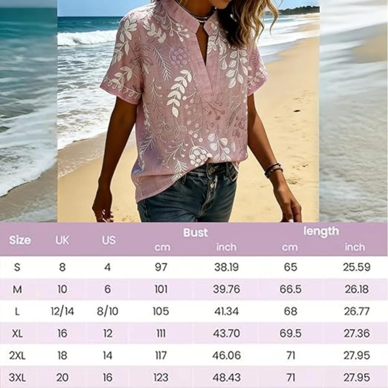 Esta Camisa de Mujer Bordada Gruesa y Duradera Presenta un Elegante Cuello Alto, Cuello en V y Mangas largas.