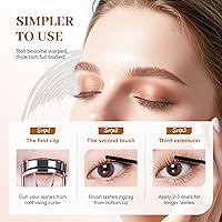 Vista 5 de Máscara de rímel de 2025 con vara de hierro para uso diario, gruesa, rizada, duradera, impermeable, a prueba de sudor, alargamiento, no mancha