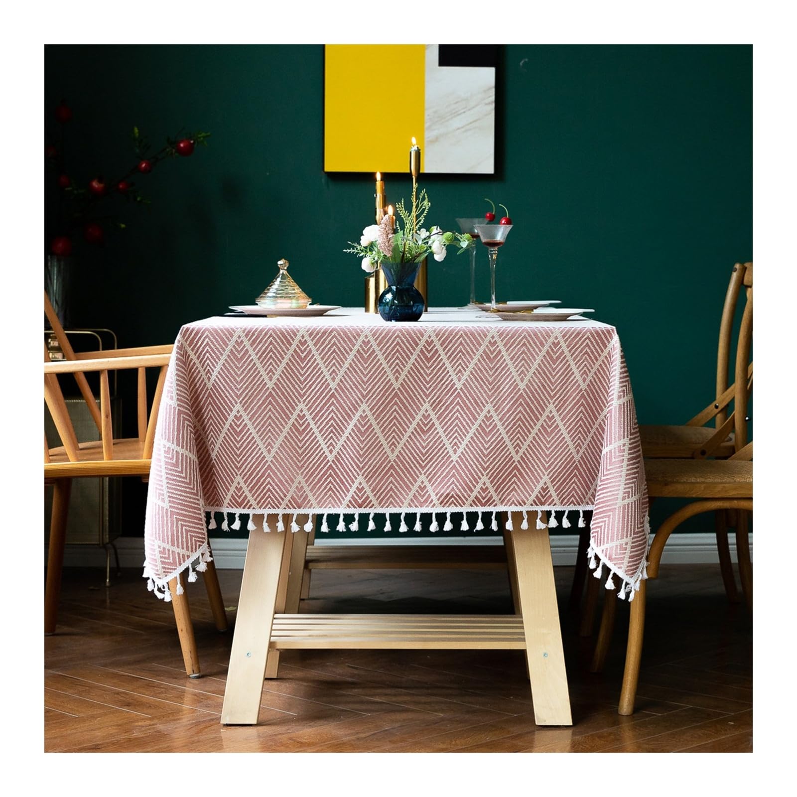 Nappe de table rouge KnSam 90x140 pour sublimer vos dîners chaleureux