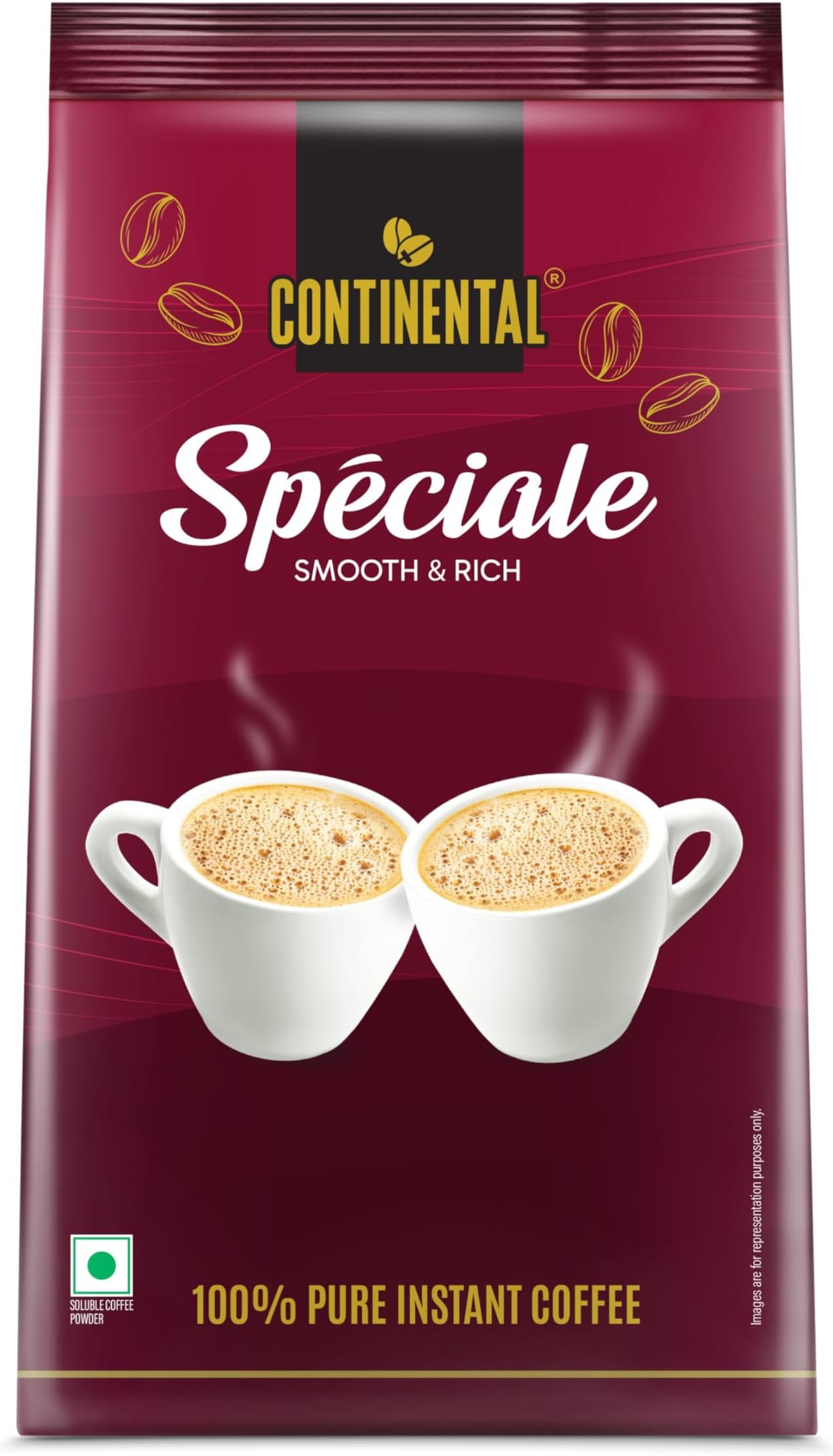 Continental Speciale Medium Roast Instant Coffee Granules | 200g Pouch | Smooth & Rich Blend of Arabica & Robusta | No Added Flavors