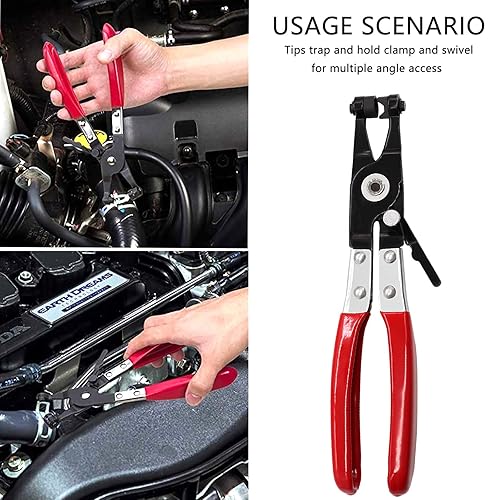 Vista 5 de Tnisesm Juego surtido de 121 abrazaderas de manguera de resorte de 0.27 a 0.86 pulgadas con banda plana giratoria para manguera de combustible