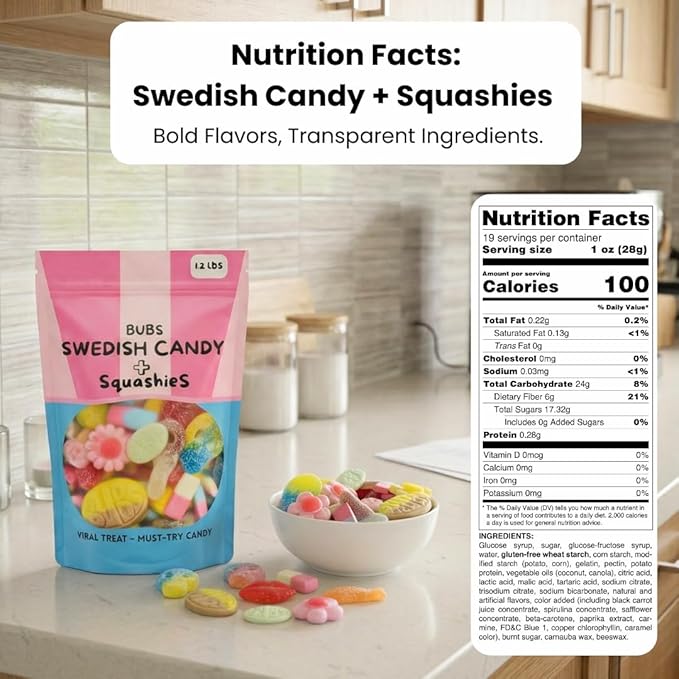 Mezcla de Dulces Suecos en Bolsa a Granel de 1.2 lbs miniatura 2