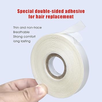 1/2(1.27cm)*12Yards White Lace Front Wig Tape Roll Waterproof Strong Double Sided Wigs Adhesive Tape for Lace Wigs Toupee Hairpieces