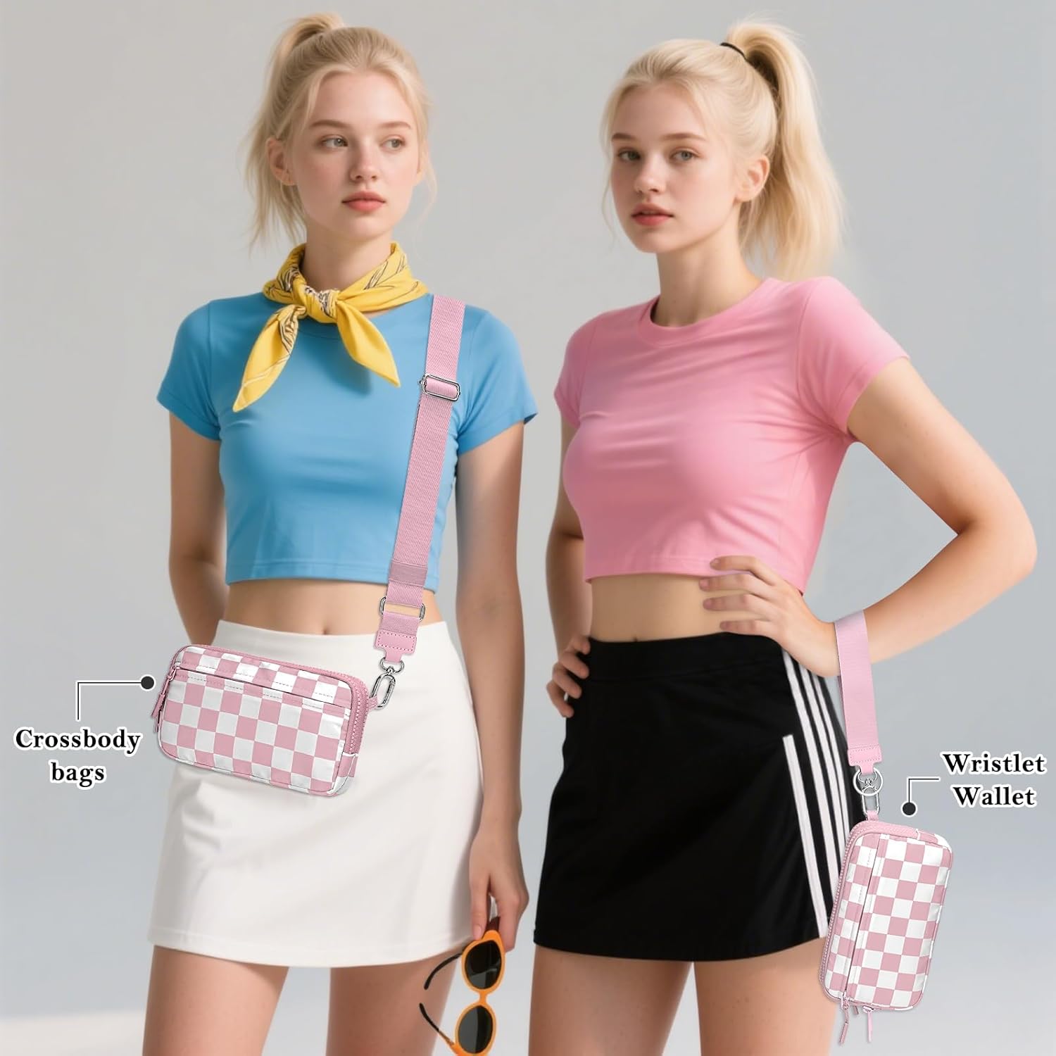 BIAOTIE Wristlet Wallets for Women, Small Crossbody Purses Travel Pouch Phone Nylon Wrist Wallet Shoulder Purse - Image 2