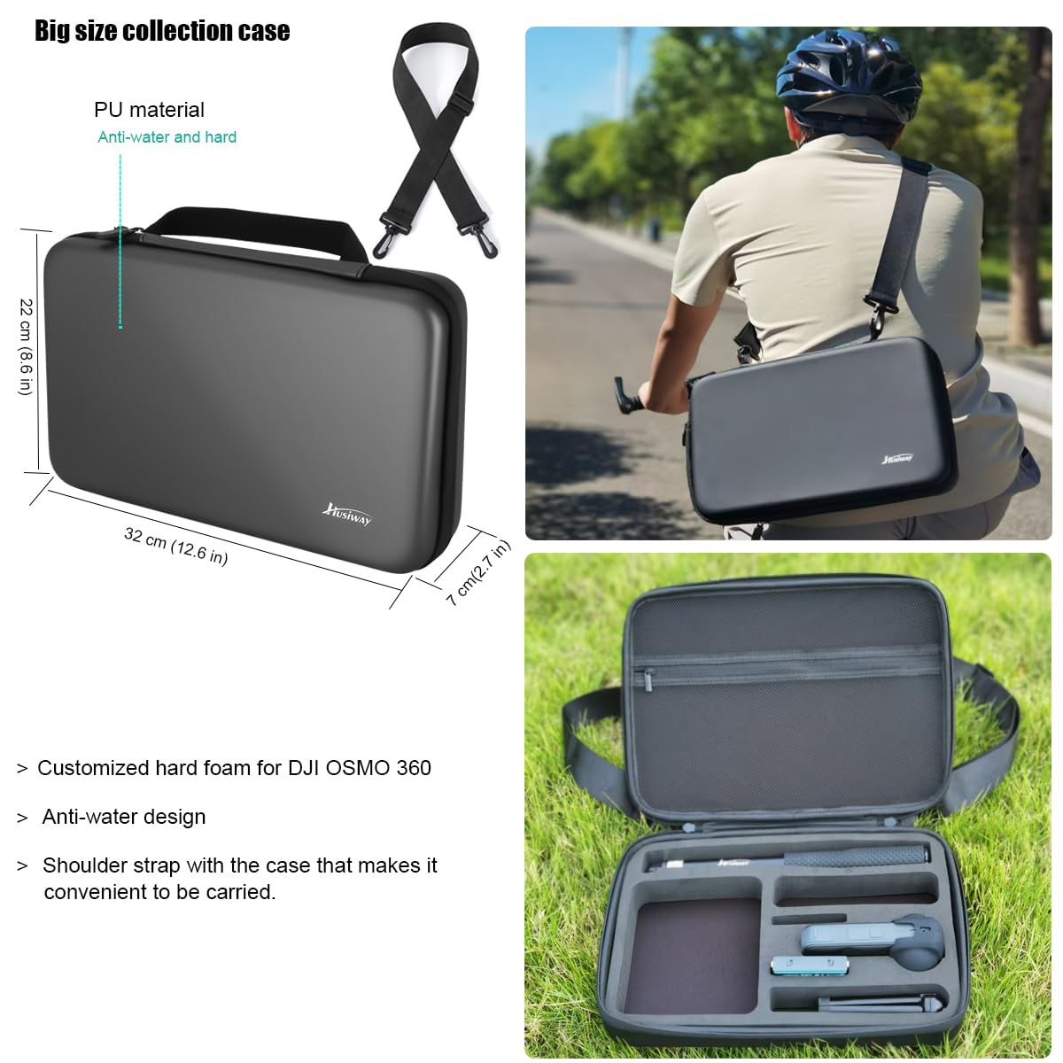 Accessory for Insta360 X5 Bundle Include: Magnetic Mount Carrying Case Silicone Case Bike Motorbike Mounts and Adhesive Pads for Insta 360 X5 Camera 62I