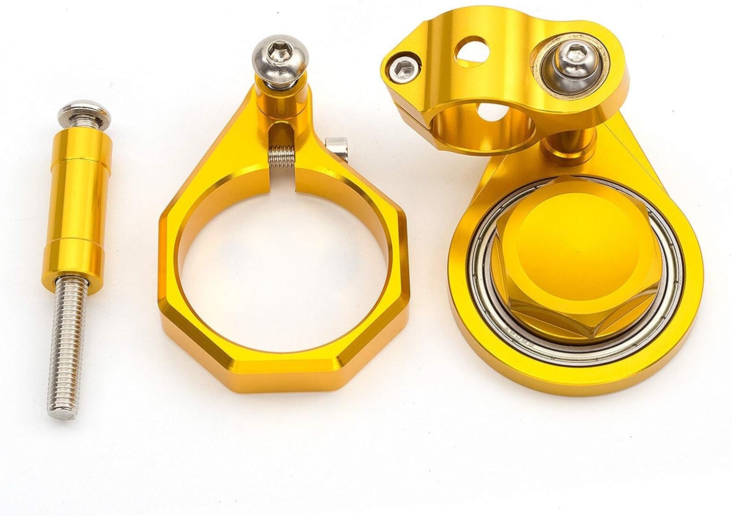 EZZON CNC Motorcycle Steering Damper For Suzuki GSXR600 GSXR750 GSXR GSX-R1000 600 750 Stabilizer Bracket Mounting Kit(Black)