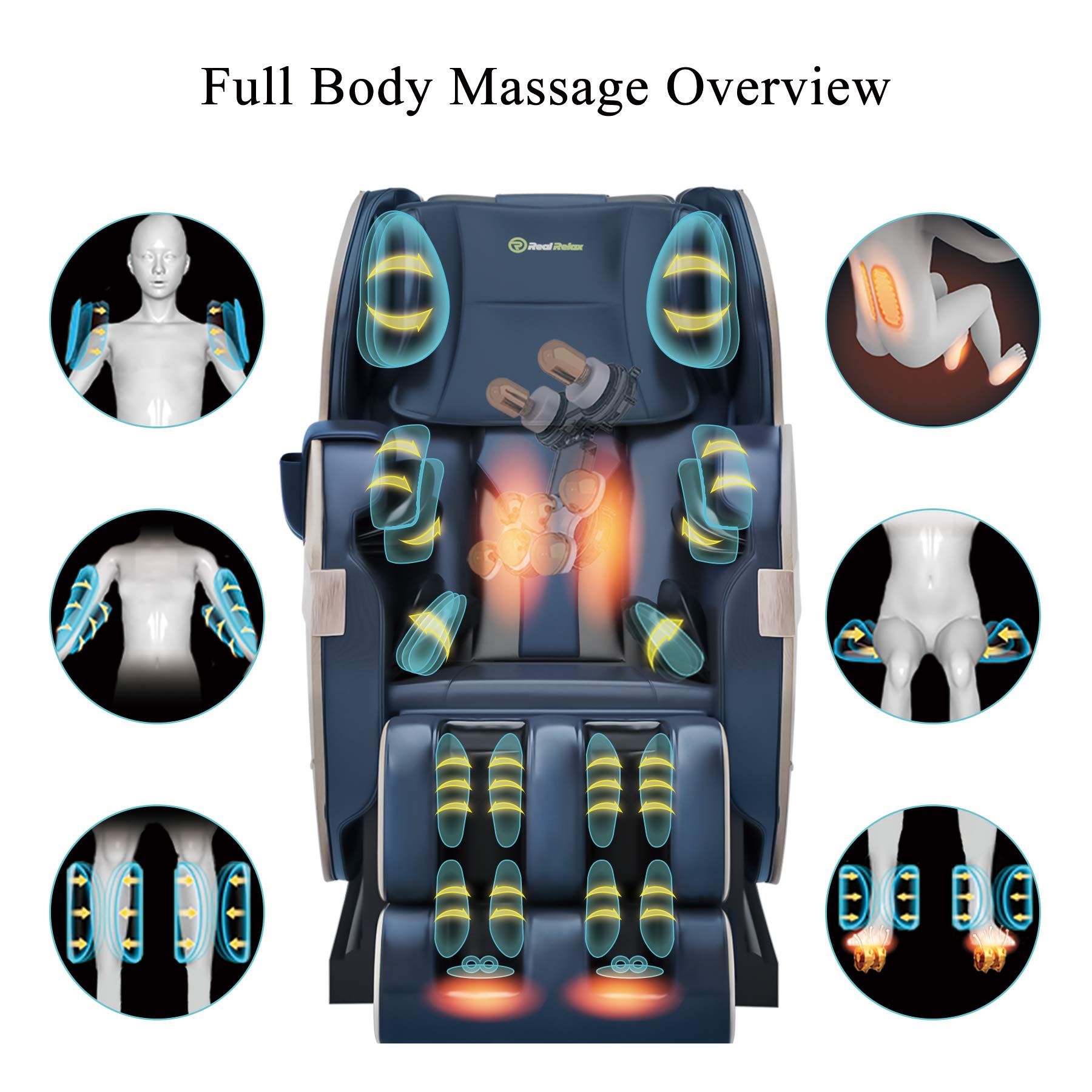 59/mo Finance Real Relax Massage Chair, Full Body Zero Gravity