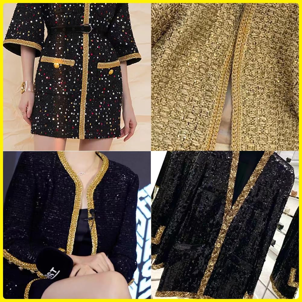Long 10 Yard Wide 35mm/1.37inch Gold Lace Trim Decorated Cutout Lace Trim Craft Ribbon for DIY Craft Sewing Fabric, Crafts and Sewing（Gold）