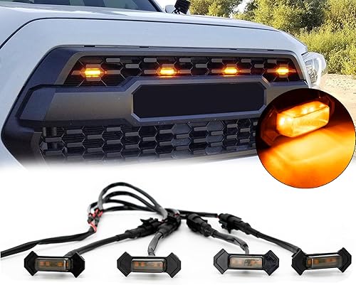 AUTOXBERT Tacoma - Luces LED para parrilla con arnés para Toyota Tacoma TRD PRO 2016 2017 2018 2019 Kit de iluminación LED Raptor para parrilla