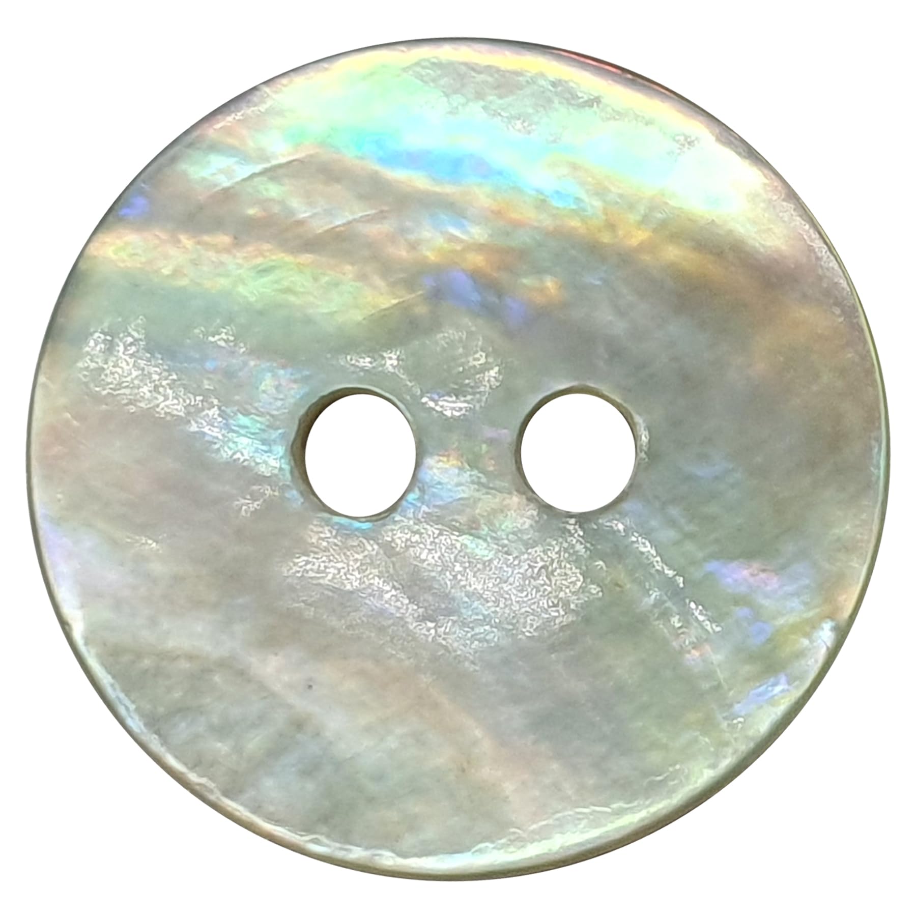 Shell Buttons, Round 2-Hole Design, Natural Shell, DIY Sewing Crafts Clothes Coats Suits Jacket Blazers Jeans Skirts (6pcs, 25mm)