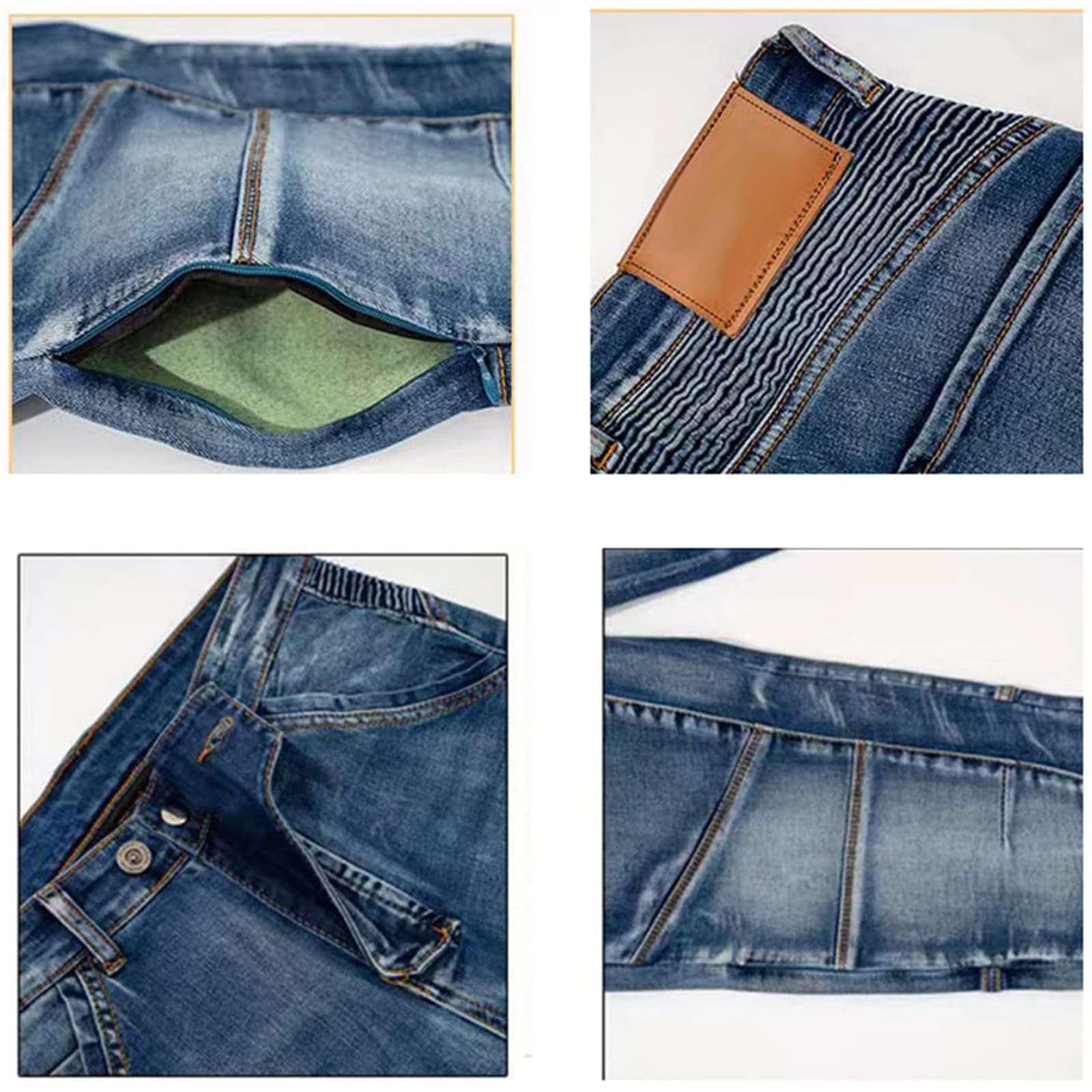 Motorradhose Herren/Damen, Aramid-Gewebe Stretch Jeans Hosen Herren/Damen, Motorrad Hosen mit Protektoren