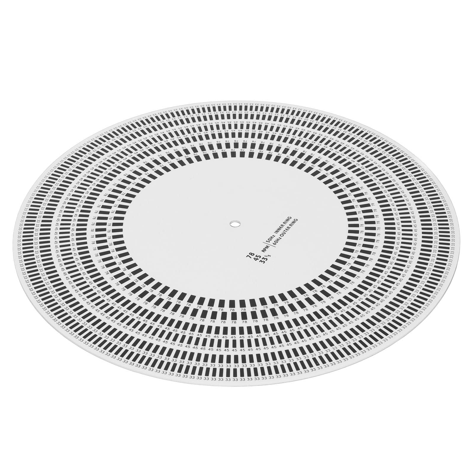 Dpofirs Tappetino stroboscopio per giradischi Stroboscopio 33/45/78 RPM, 50/60Hz, LP Record Giradischi Phono Contatore Turismo Calibrazione Tappetino Stroboscopio per Giradischi