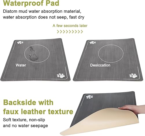 Miniatura 5 de RIZZARI Dispensador de agua automático mejorado para perros fuente grande de acero inoxidable elevada de acero inoxidable de 9 litros con filtro,