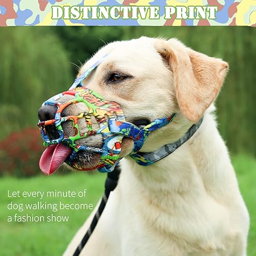 Miniatura 6 de Bozal para perro, bozal de cesta de silicona para perros pequeños, medianos y grandes, bozal de jaula suave para evitar mordeduras, permite beber