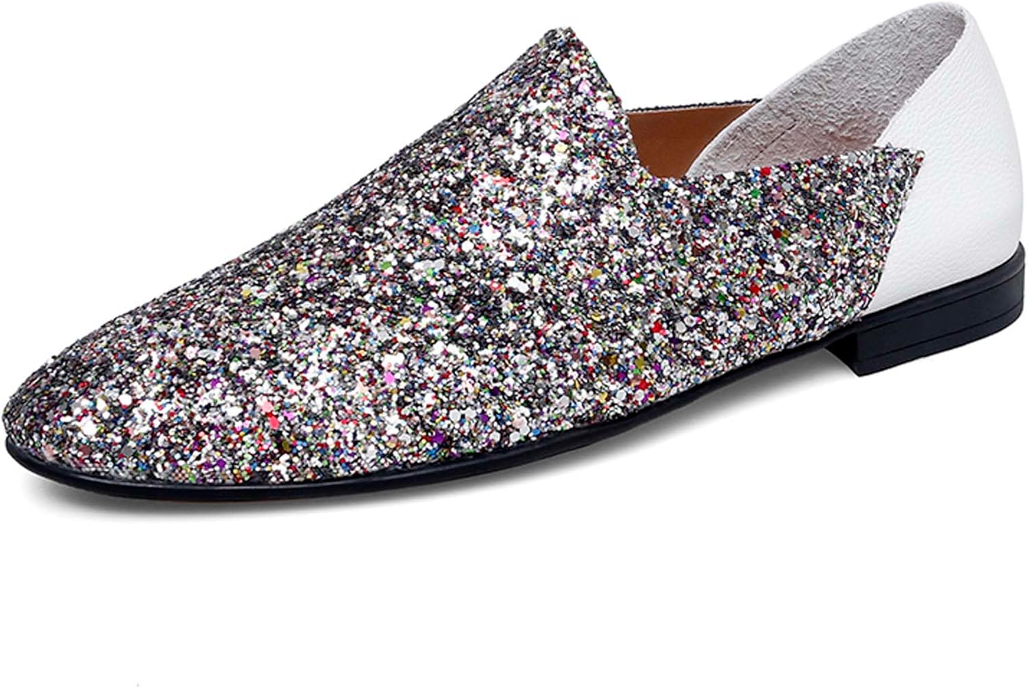 Men's Women's Loafers Glitter Formal Tuxedo Suit Uniform Shoes,Suitable for Wedding,Party,Prom,Nightclub,Fashion Pointed Toe Leather Shoes
