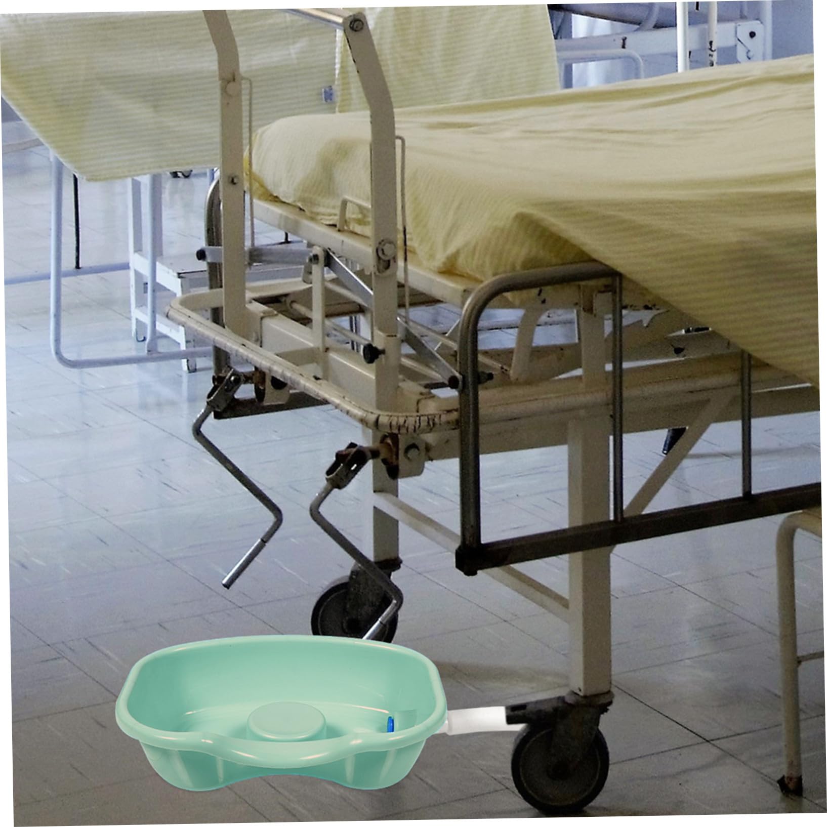 Lavatesta Portatile Ergonomico per Lavaggio Chioma da Letto, Bacinella Pistone Anti-perdita per Anziani, Donne Incinte e Pazienti, Vaschetta Shampoo Comodino Verde