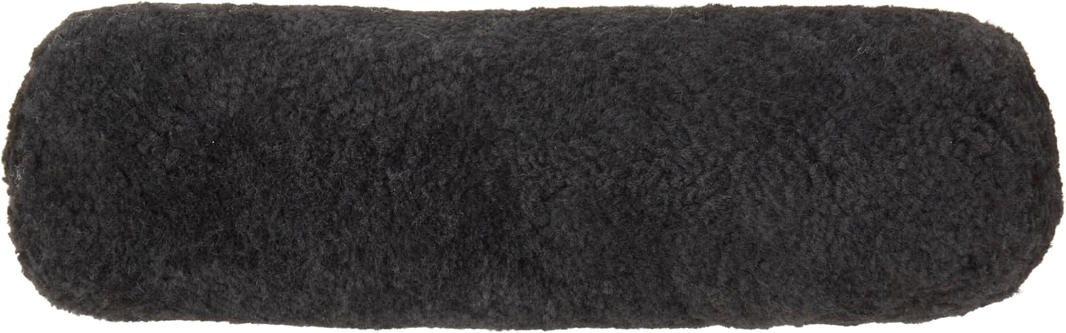 SARO LIFESTYLE Luxurious New Zealand Sheepskin Bolster Pillow with Soft Poly Fill, 6"x20", Ivory