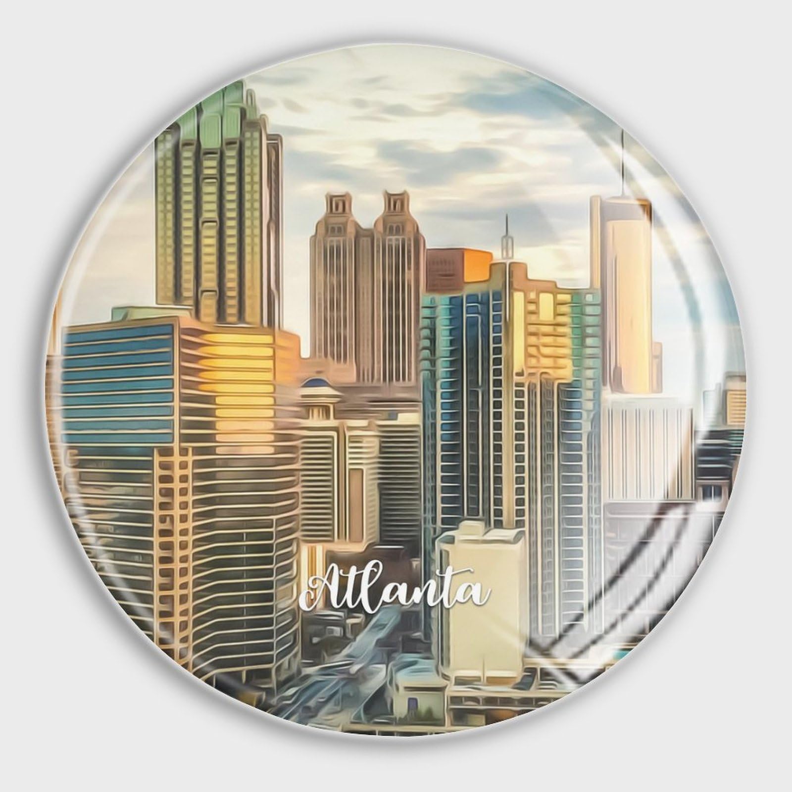 Imanes de vidrio para nevera de Atlanta imanes potentes para pizarra de escuela y casillero