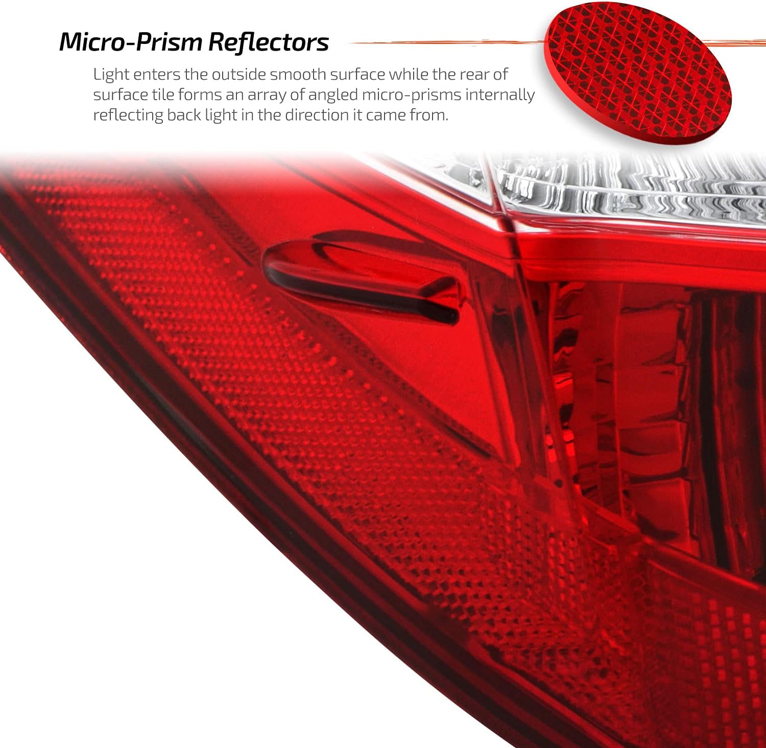 AKKON - Fits 2014 2015 2016 Toyota Corolla 4Door Sedan Chrome Red Clear Tail Light Brake Lamp Outer Driver Left Replacement