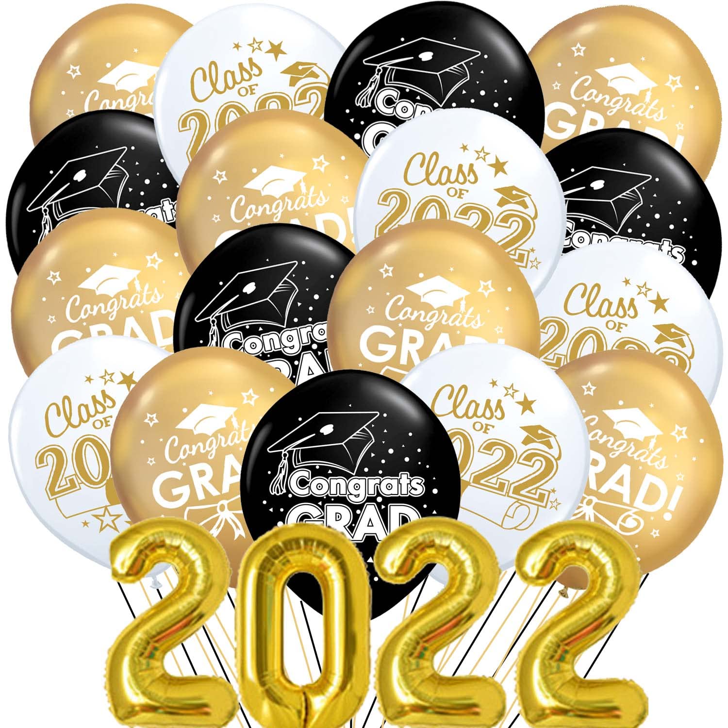Buy 2022 Graduation Balloons for Grad Party Decorations Class of 2022
