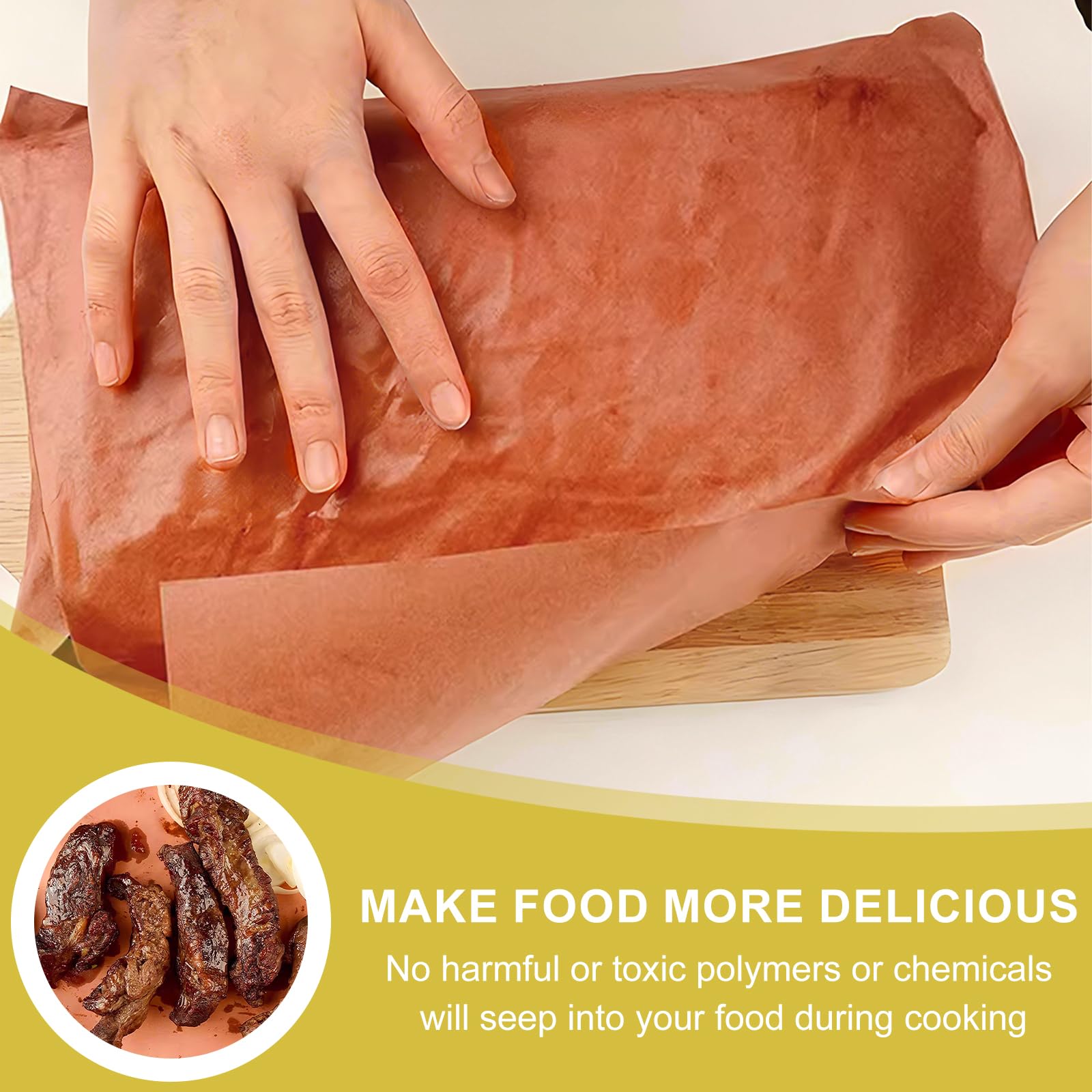 2 Rotoli Carta da macellaio Rosa,30cm x 10m carta kraft per BBQ Carta Forno Rotolo Butcher Paper BBQ Rosa per Barbecue, Affumicatore, Carne di Pesce, Perfetta per Cucinare Succoso