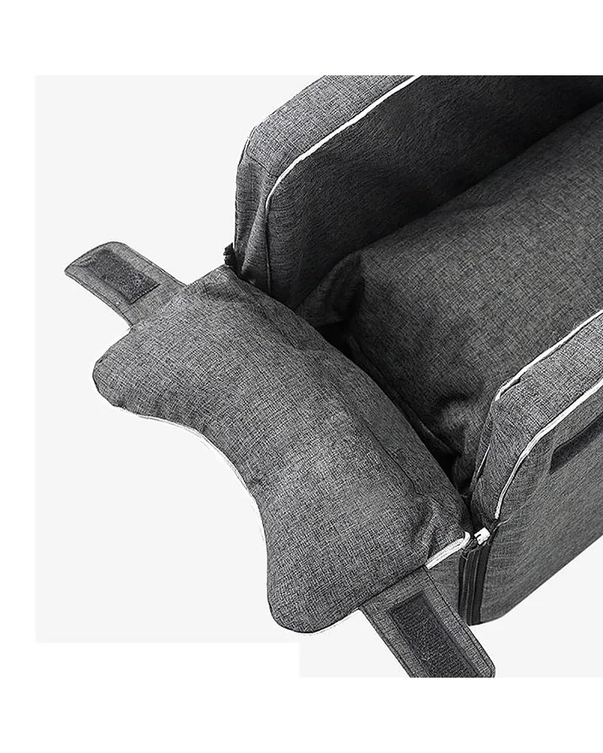 Foteliki samochodowe dla psów, Fotelik samochodowy dla psa Car Central Dog na siedzisko łóżko przenośne małe psy i koty transporter torba podróżna akcesoria fotelik(Beige)