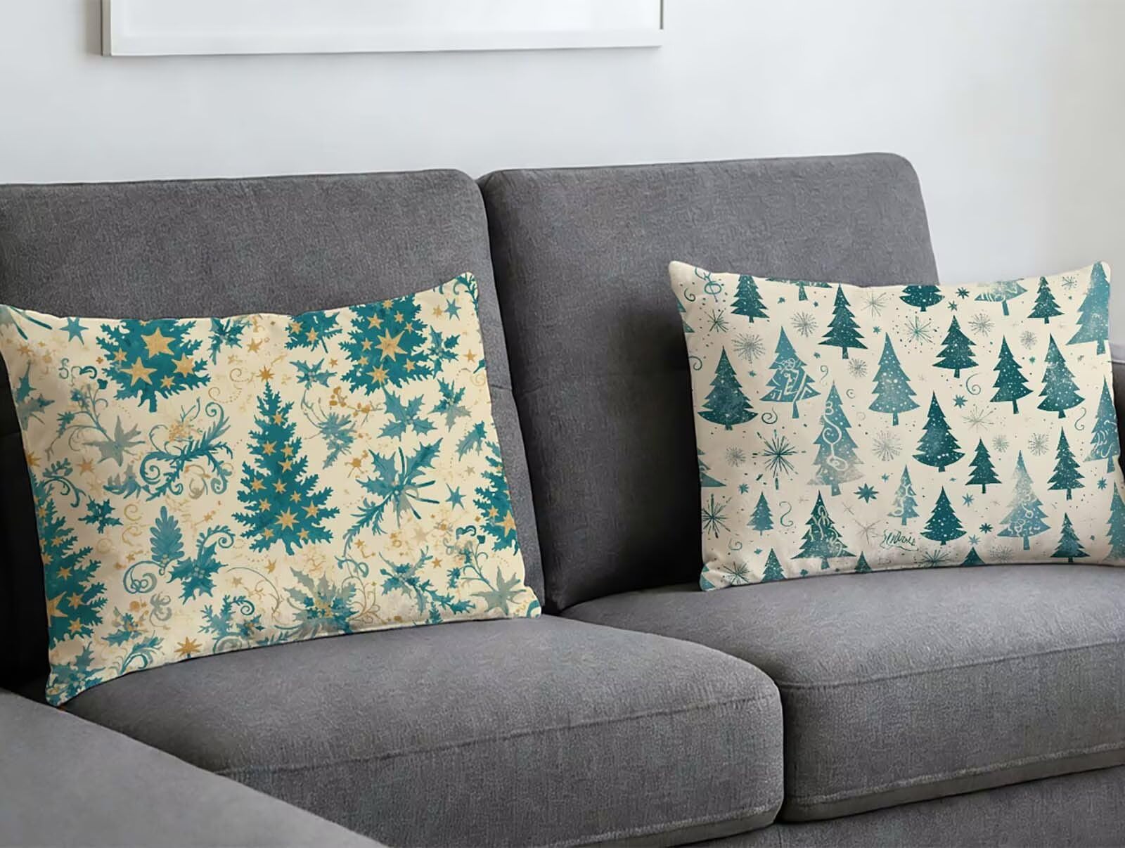 Taie oreiller 50 x 70 crème en velours pour décorer le canapé du salon