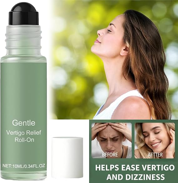 2 Pack Fast-Acting Anti-Dizzy Roll-On for Vertigo Relief - Natural Essential Oils for Dizziness, Sensitive Skin Friendly, Comfort Motion Discomfort, Apply to Temples, Wrists, Neck Anytime