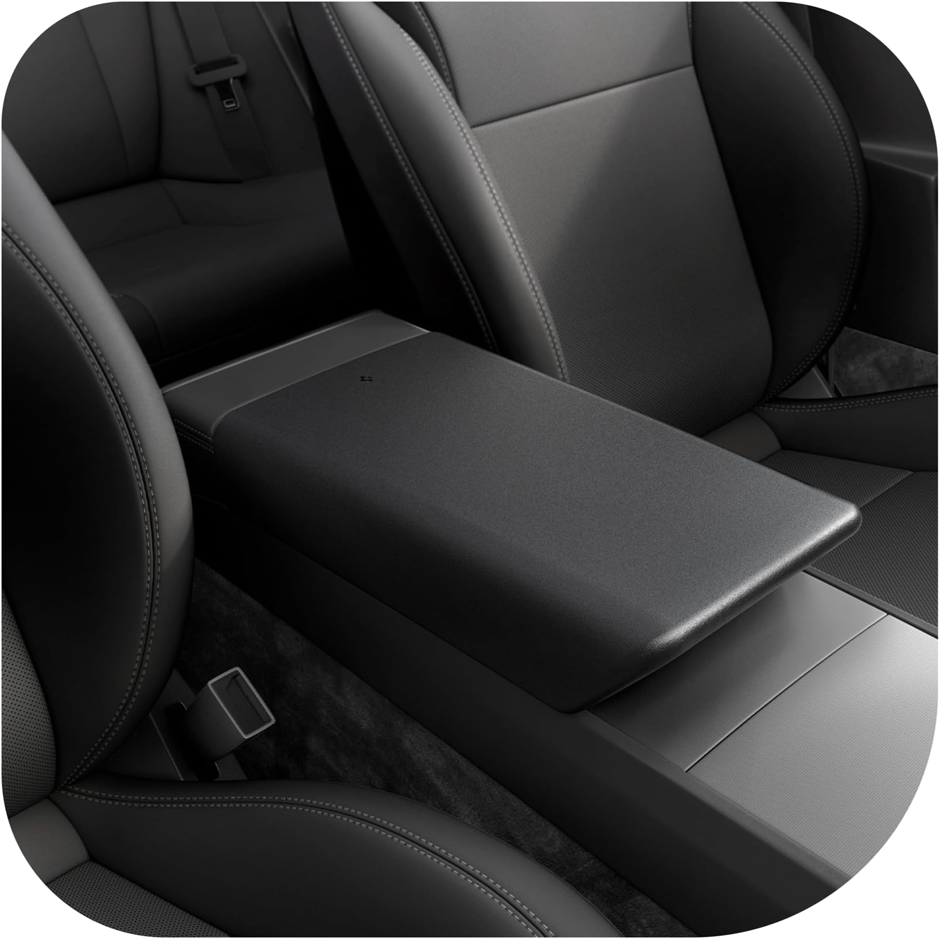 Spigen Tesla Model Y 2025 Juniper and Model 3 Highland 2024 2025 Armrest Cushion Cover Designed for Tesla Accessories - Black