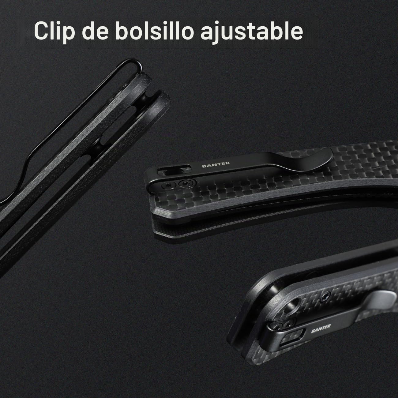 CIVIVI Baby Banter Small Folding Pocket Knife with 5.94CM Damascus Blade | EDC Knife with Clip, Black G-10 Handle, for Outdoor Camping Hiking Gifts C19068S-DS1