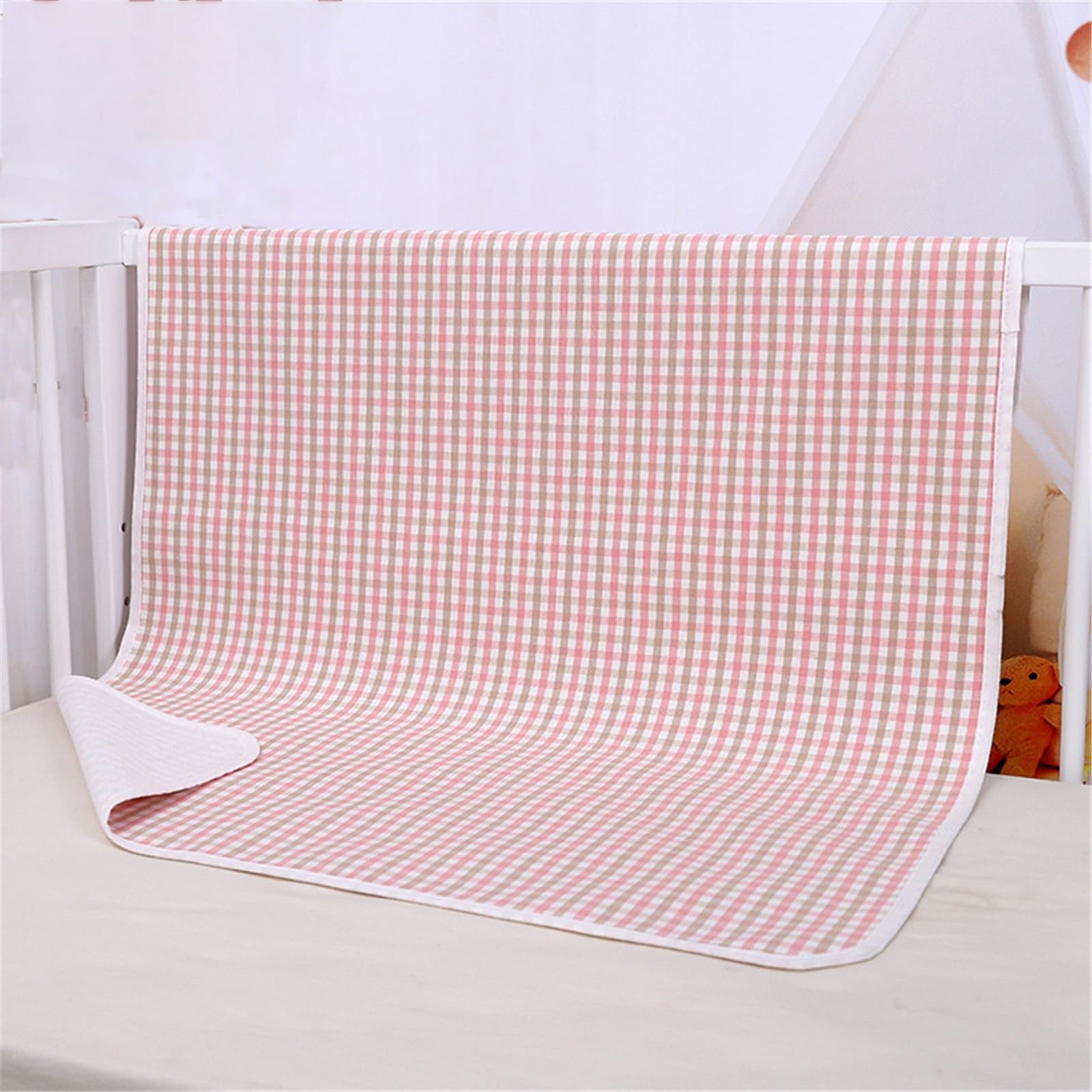 Wasserdicht Inkontinenzunterlage Waschbar Betteinlagen Für Erwachsene Inkontinenz Bettunterlage Schutz Pinkelpads Für Senioren, Kinder, Krankenhäuser, Haustiere(Pink,200 * 220)