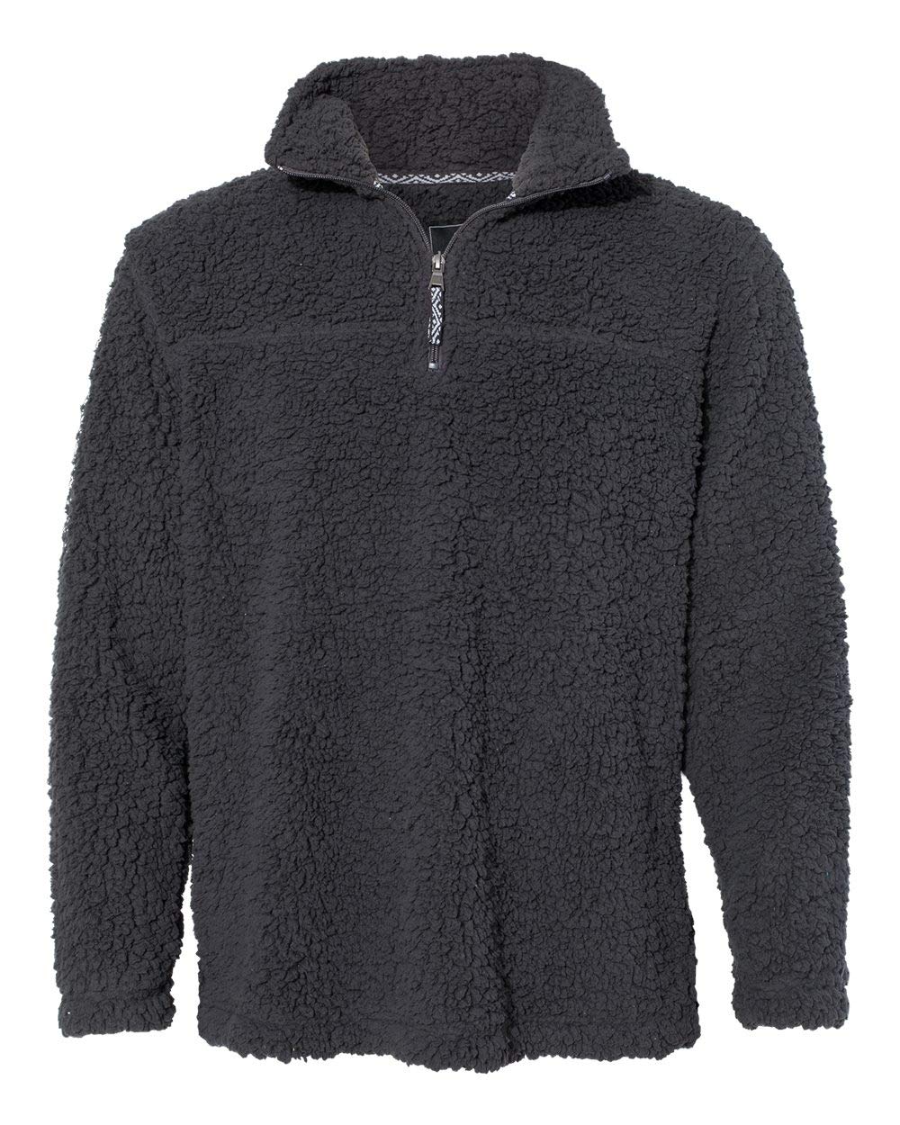 Express Design Group Sherpa Quarter Zip Pullover - Charcoal Small
