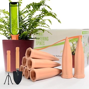 Automatic Plant Waterer Terracotta Self Watering Spikes Drippers Irrigation System for Vacation or Holiday 8Pack