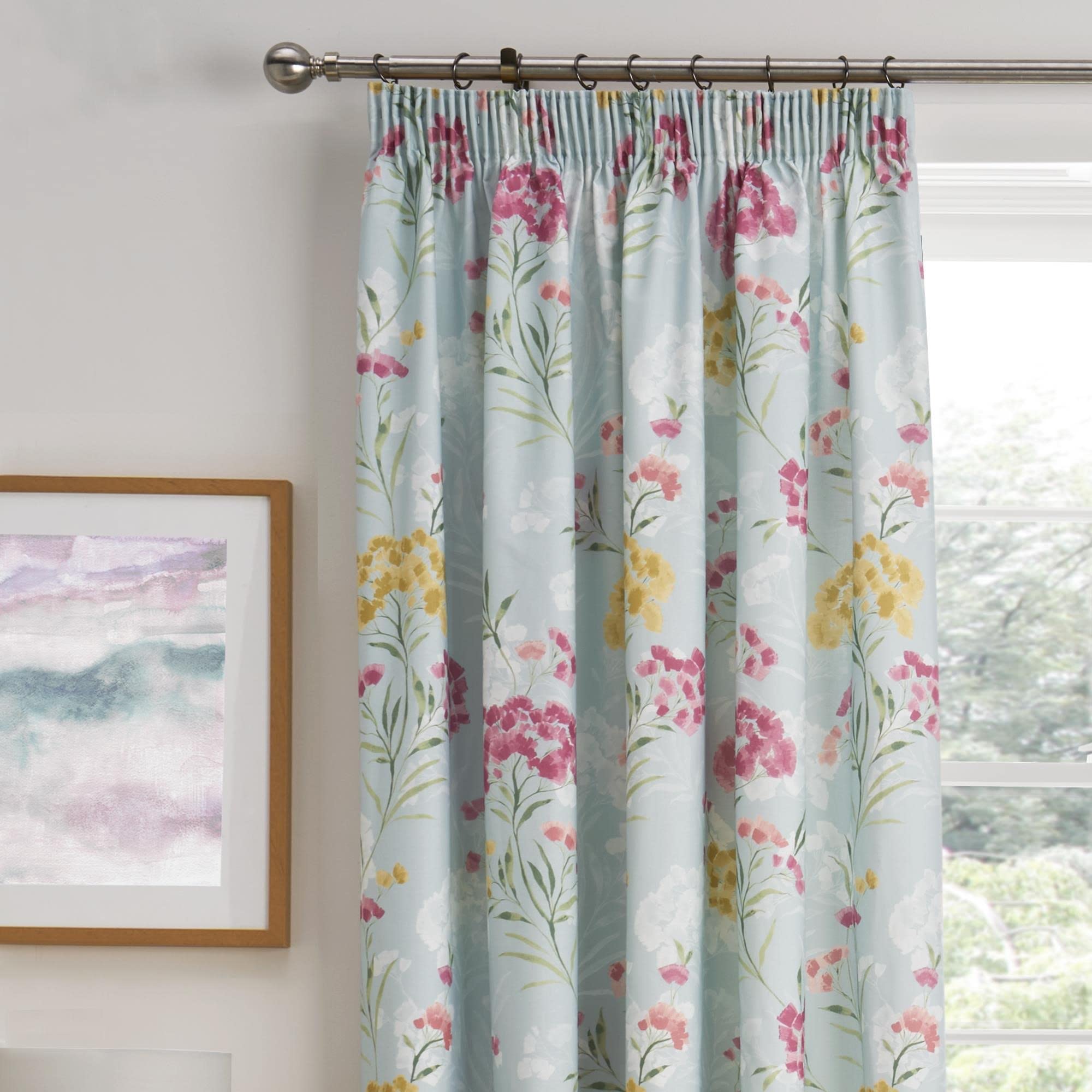 Dreams & Drapes Design Averie - Coppia di tende plissettate con fermatenda, 229 x 183 cm, colore: Blu
