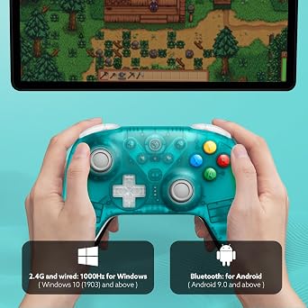8Bitdo Ultimate 2 Wireless 2.4G Controller (Transparent Blue)