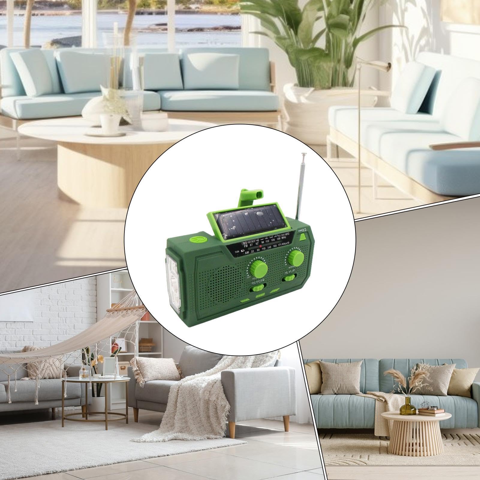 Radio Solarne Ładowanie Słoneczne Alarm SOS AM FM Latarka LED | Radio Korbowe Outdoor Na Survival, Camping, Outdoor, Wędrówki, Backpacking, Katastrofy, Przerwy W Dostawie Prądu