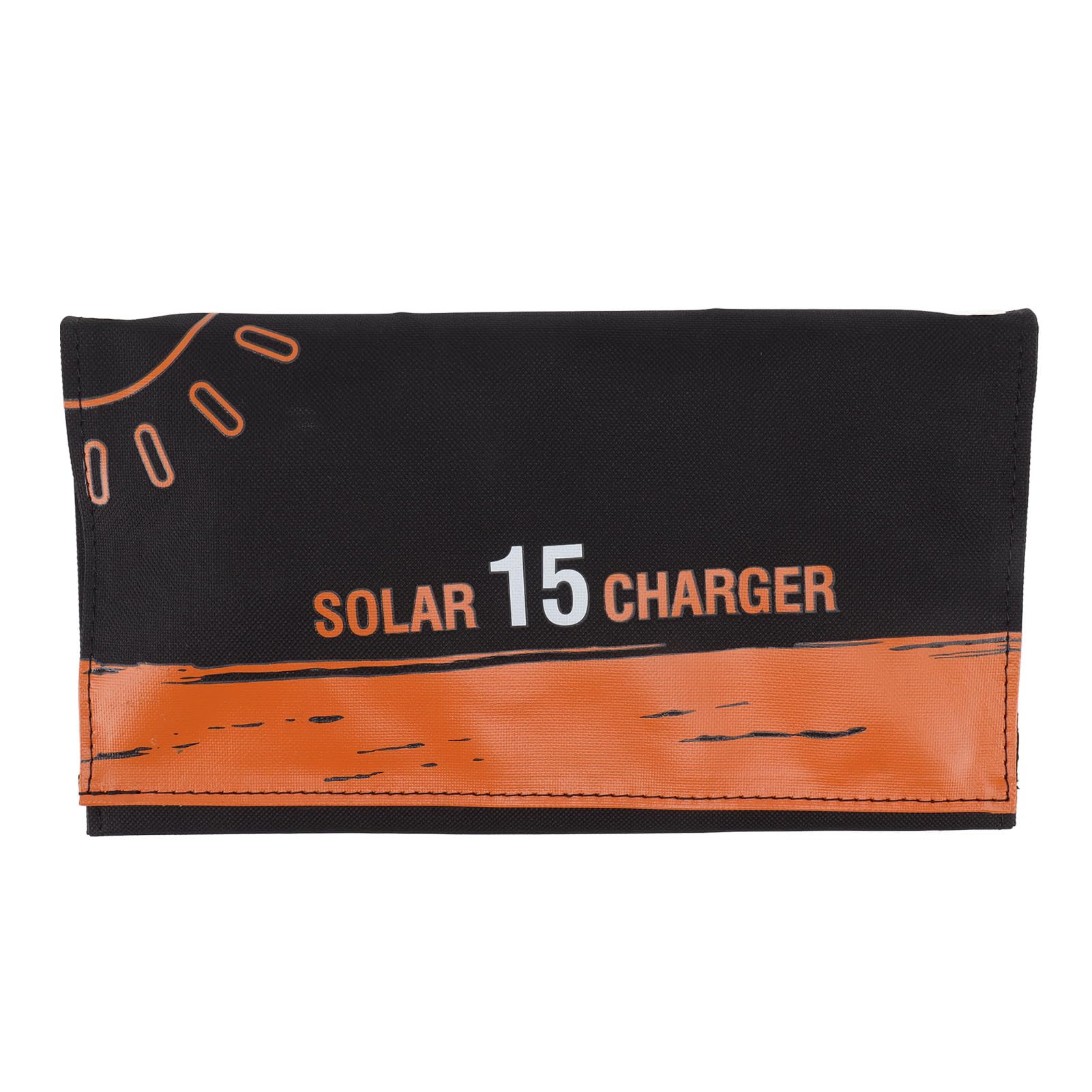 Caricatore monocristallino da 15w Caricatore solare Efficiente efficiente USB Outdoor Power Bank Black